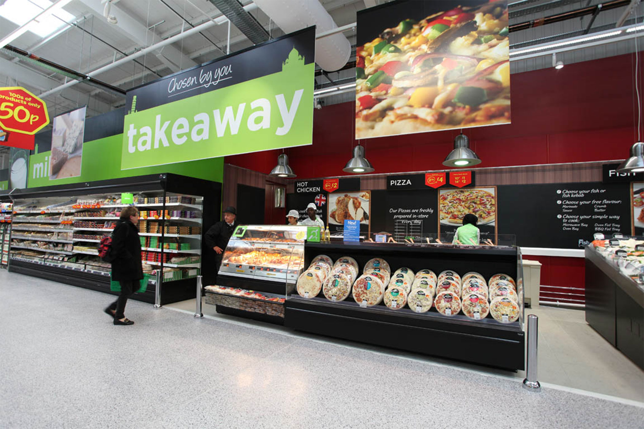 Acrylicon flooring installed at a supermarket